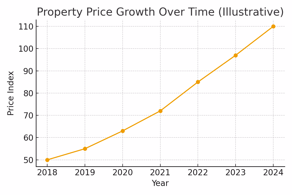 property price increase graph Pakistan real estate 2019–2025