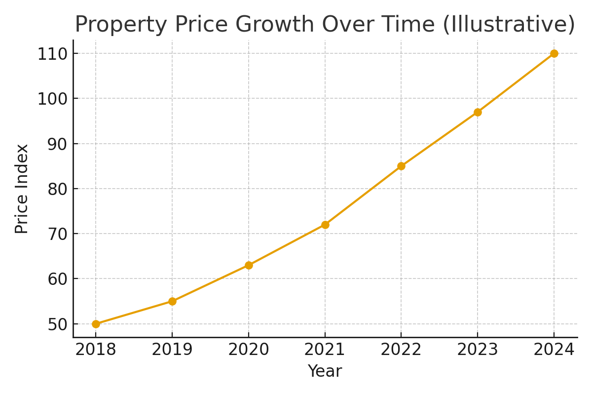 property price increase graph Pakistan real estate 2019–2025